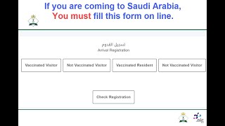 If you are visiting Saudi Arabia you MUST fill this form