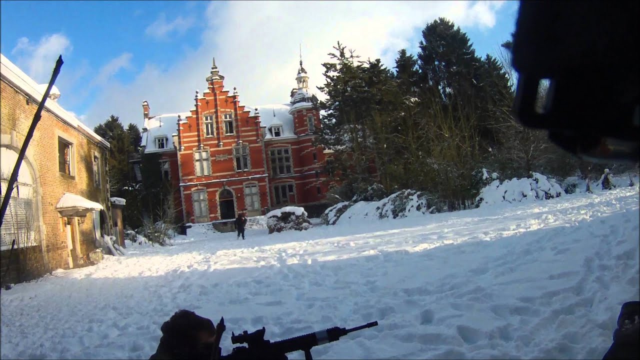 Airsoft in the snow The chambers Huy YouTube