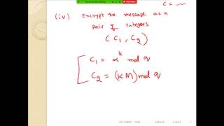 Lecture 6-1: The ElGamal Cryptosystems