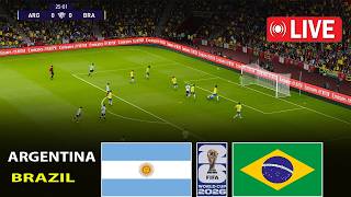 🔴LIVE: Argentina vs Brazil | Today Football Match Live | Full Match PES 21 Simulation Gameplay screenshot 4