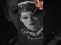 Drawing Lucille Ball with a butterfly #naturesounds #art #blackpaperart #ilovelucy #butterflydrawing