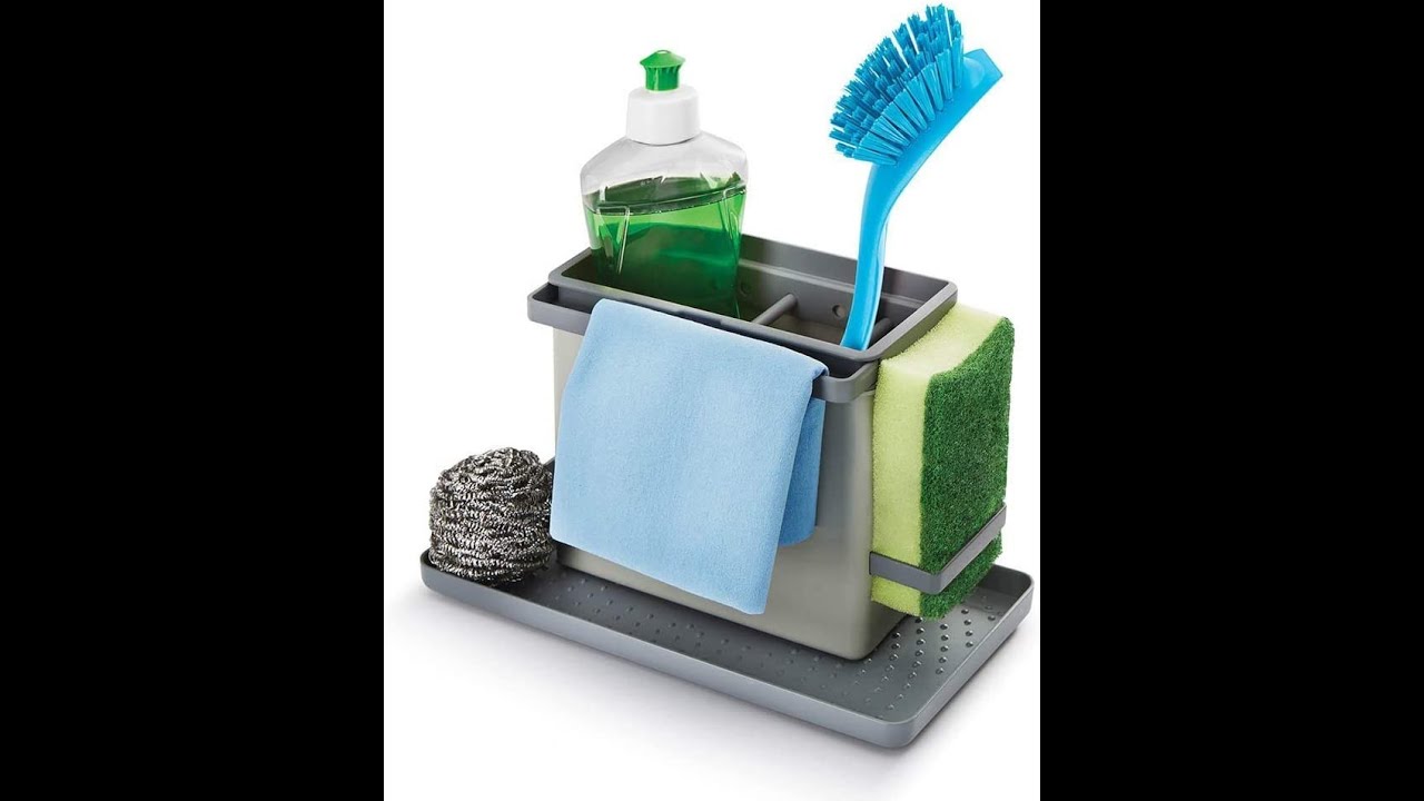 Metaltex Tidy-Tex Kitchen Sink Organiser, Grey, 24 x 13 x 14 cm