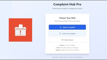Complaint Hub Pro | React-Supabase | Full-stack assessment
