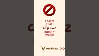 3 Cases That CTRL+Z Doesn't Work!🚫