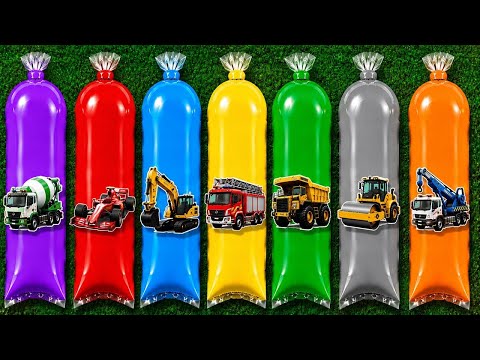 Unboxing Mainan Mobil Kontruksi, Mobil balap, tractor, Mobil crane, mobil sampah, mobil derek