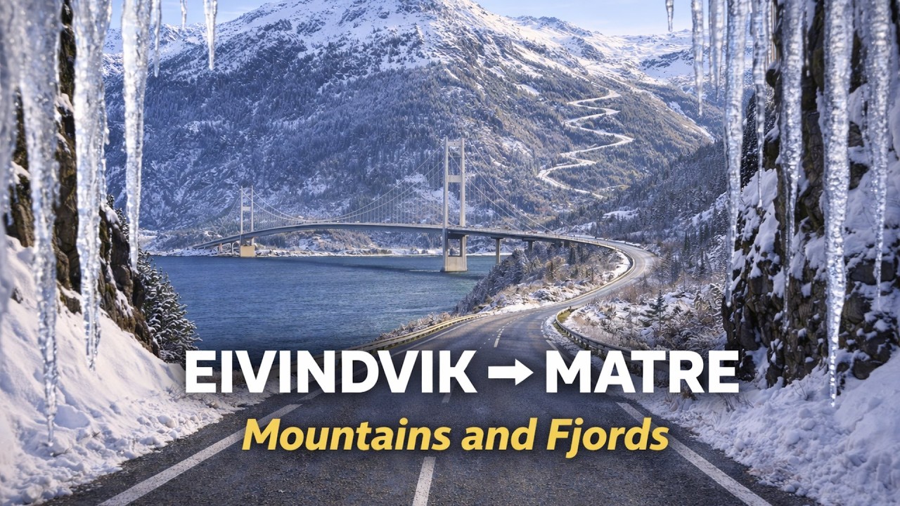 A Calm Drive Through Norwegian Fjords