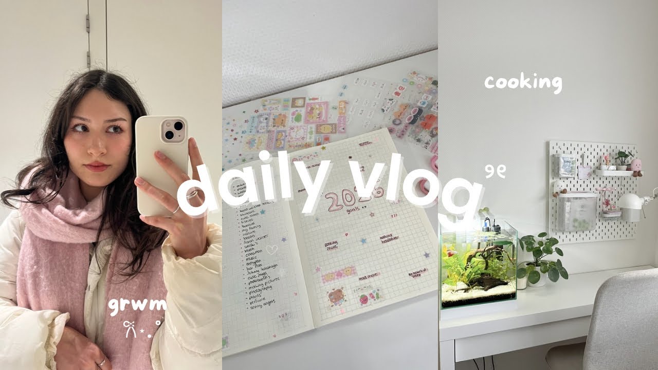 daily vlog 🎀: school, grwm, shopping, journaling & cooking