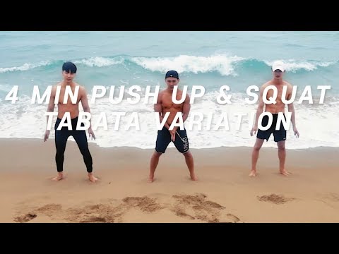 4분 타바타 푸쉬업 &amp;amp; 스쿼트 4단계ㅣ4 DIFFERENT <strong>PUSH</strong> UP &amp;amp; SQUAT VARIATION(<strong>feat</strong>. 4min Tabata)