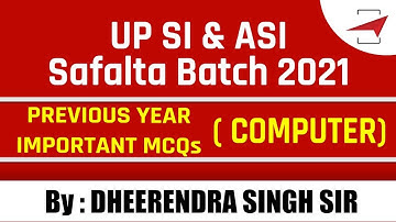 UP SI & ASI | Safalta Batch 2021 | COMPUTER | DHEERENDRA SINGH SIR
