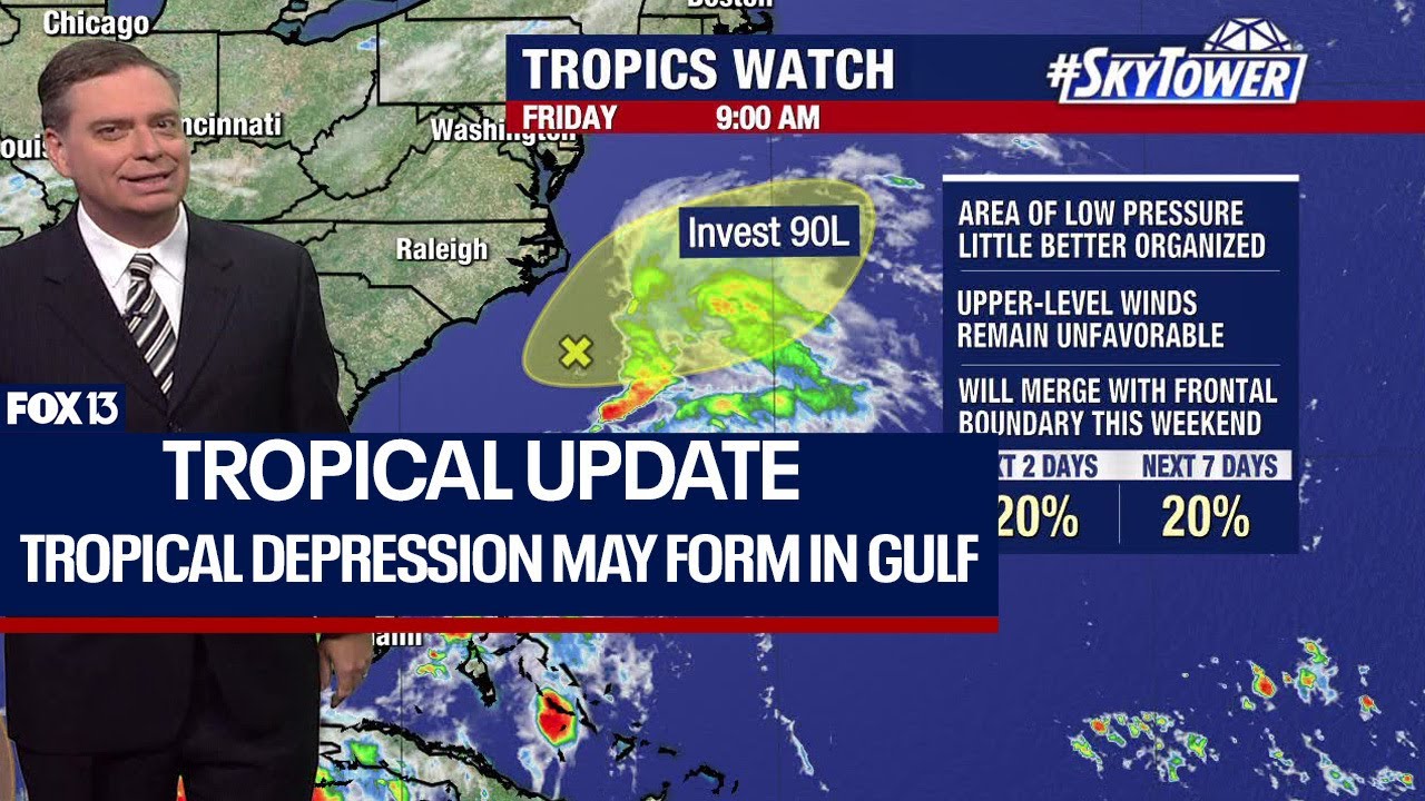 Tropical depression may form in Gulf of Mexico - YouTube