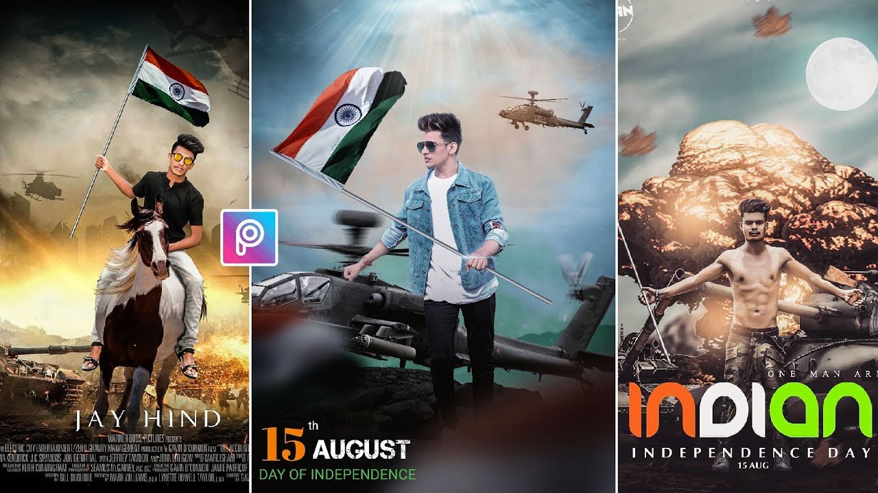PicsArt 15th August Photo Editing Step by Step in Hindi | Independence Day Photo editing in PIcsArt