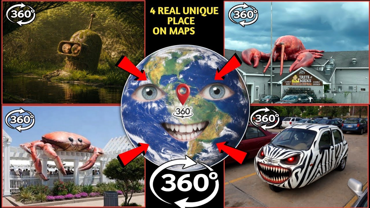 VR 360° - Top 4 Mysterious Place On Google maps and Google Earth #earth #mapsgooglemaps 
