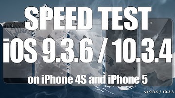 iOS 9.3.6 and iOS 10.3.4 Speed Test. Who saw that one coming? :-)