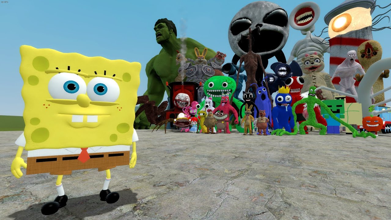 SPONGEBOB VS ALL MONSTERS in Garry's Mod!