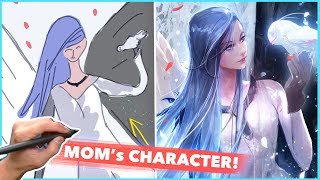 DRAWING MY MOMS CHARACTER! (For Christmas!)