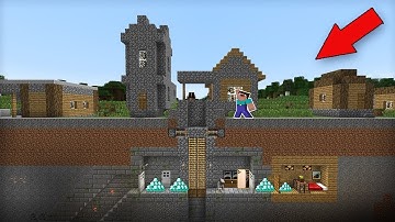 Minecraft NOOB vs PRO:NOOB FOUND SECRET BUNKER IN THE VILLAGE in Minecraft! Challenge 100% trolling!