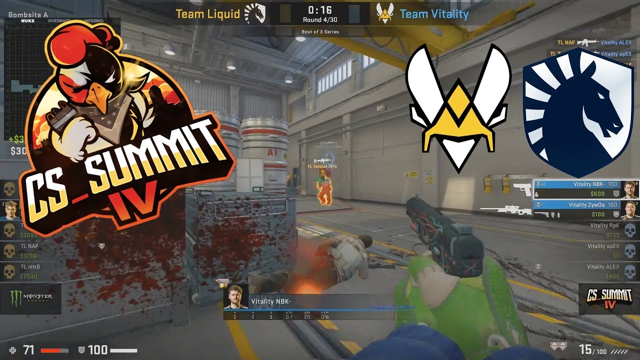 GRAND FINAL - Vitality vs Liquid - cs_summit 4 - MAP 1 - CS:GO - YouTube