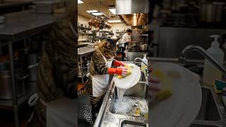Dishwashing Cat vs. Villain Cat! Kitchen Chaos! 🐾🧼 / 고양이 설거지 담당 빌런 때문에 주방 난동 사건! 🐾🧼
