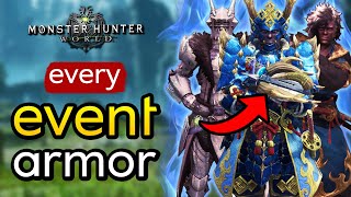 EVERY EVENT ARMOR in Monster Hunter World & Iceborne | MHW Guide 2024