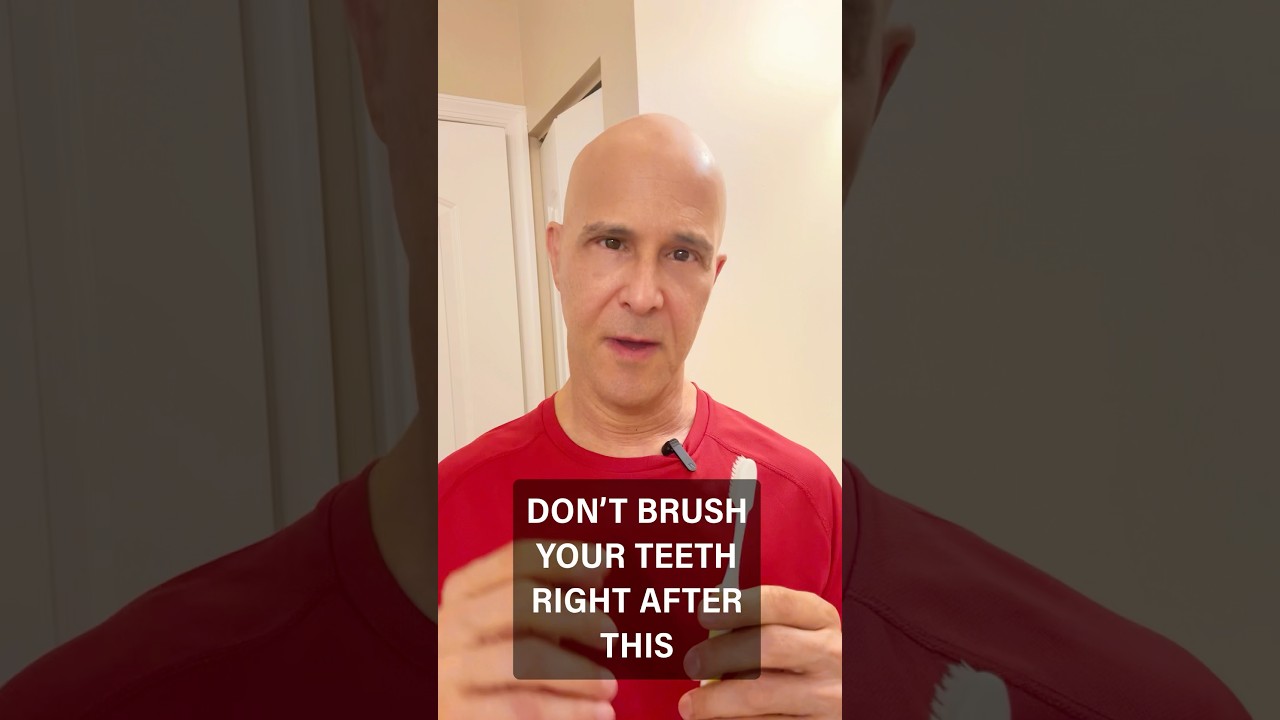 DON’T BRUSH YOUR TEETH RIGHT AFTER THIS #drmandell #teeth #toothbrush #food