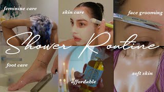 RELAXING SHOWER ROUTINE 🚿 Affordable, Soft Skin, Feminine Hygiene, Body Care, Self Care Motivation