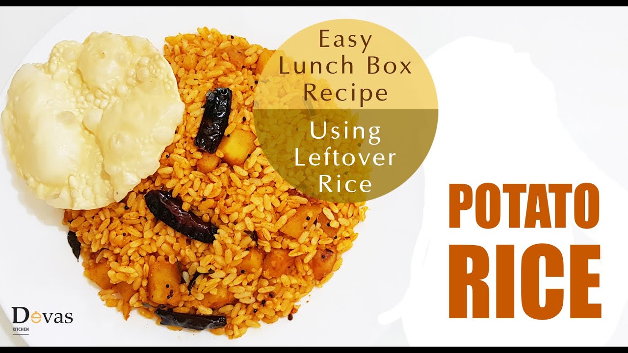 Potato Rice Using Leftover Rice | Aloo Rice | Easy Lunch Box Recipe