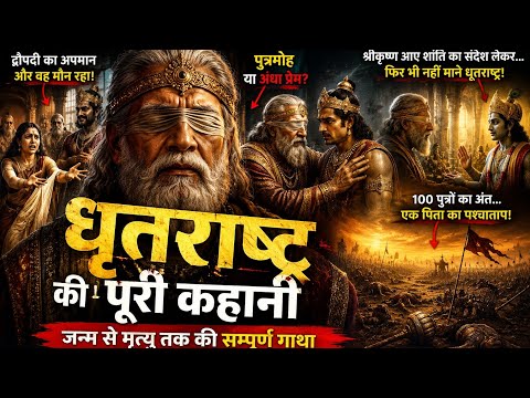 धृतराष्ट्र की पूरी कहानी | एक पिता के मोह ने कैसे बर्बाद किया महाभारत? #mahabharat #hindumythology 