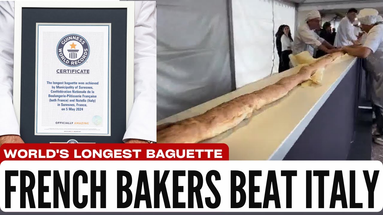 French bakers beat Guinness record for world's longest baguette