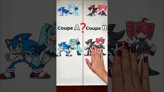 Sonic x Hatsune Miku to Shadow x Kasane Teto 😁 Couple A or Couple B ?! #sonic #shadow #miku #shorts