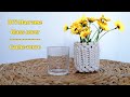 DIY Macrame glass cover / Cable knit pattern - Tuto cache-verre en macramé I n#1