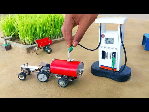 diy tractor mini petrol pump science project || @KeepVilla