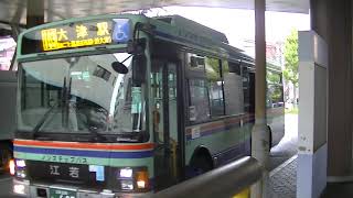 江若バス いすゞエルガミオ(605号車) 103系統  びわ湖浜大津(おりば)発車