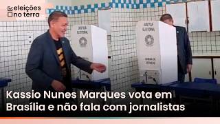 Presidente do TSE, Kassio Nunes Marques vota em Brasília e deixa local sem falar com jornalistas