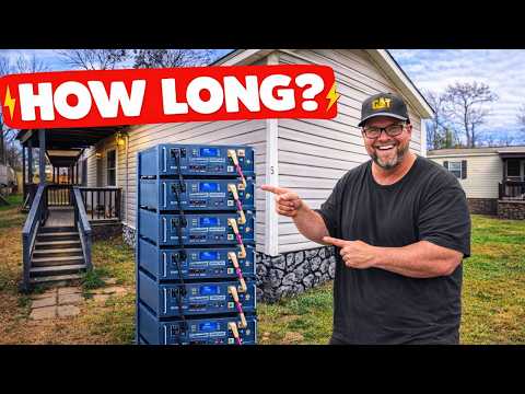 Powering My 120v House Loads On 4 Solar Batteries"