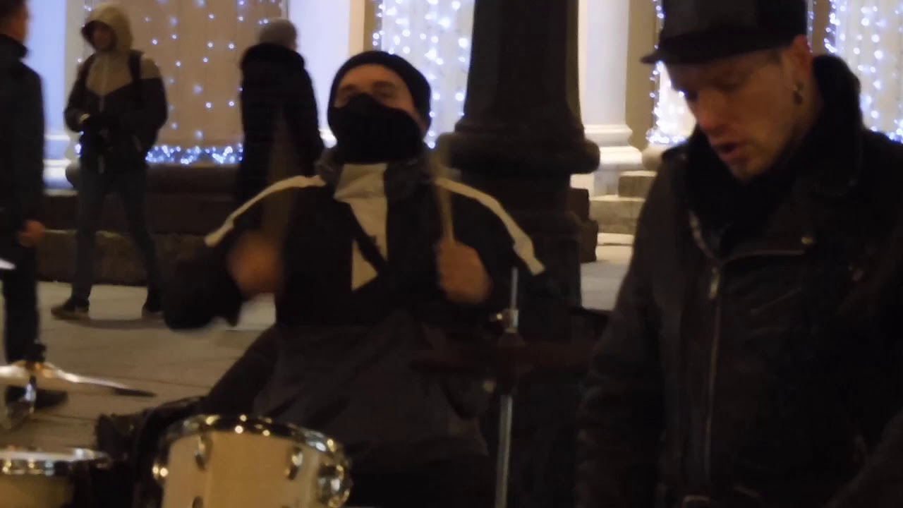 Musiciens Rock sur la Perspective Nevski  . Saint Petersbourg....14.01. 2020