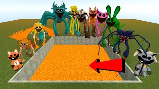 SPARTAN KICKING NEW FOXY AND SPIDER POPPY PLAYTIME CHAPTER 3 FAMILY in the LAVA BIG HOLE Gmod?!