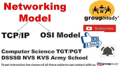 DSSSB TGT/PGT REET,  KVS, UGC NET I Computer Networking | CS | NETWORKING MODELI BY ADESH SIR I