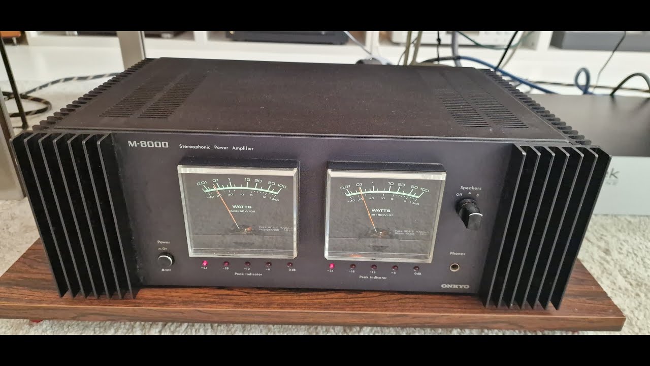 ONKYO M-8000 ステレオパワーアンプ ONKYO M-8000 power amplifer from 70' ultrarare!!! -test- - YouTube
