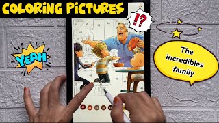 The Incredibles Family | Coloring Pictures | Coloring App screenshot 2