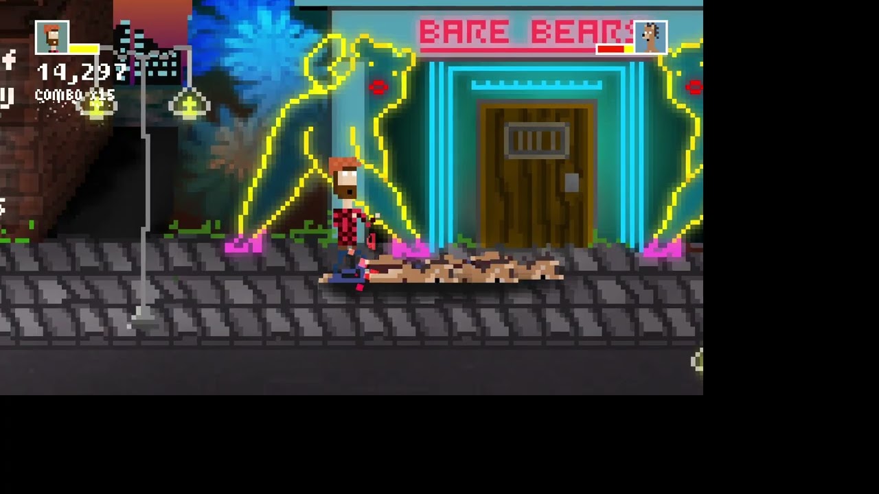 FIST OF AWESOME - Playthrough Walkthrough Longplay PC Beat em up Pop culture Time travel Lumberjack