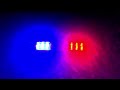 Police reflecting Red Blue White Led light