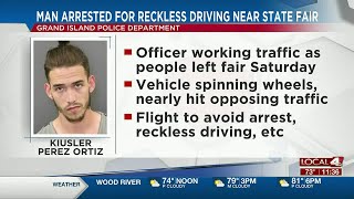 Man arrested for willful reckless driving near State Fair
