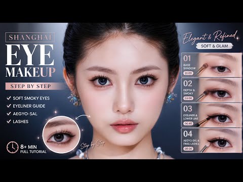 Shanghai Eye Makeup Tutorial | Soft Smoky Eyes, Eyeliner & Aegyo-sal Step by Step