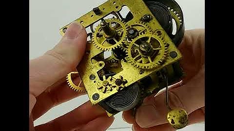 Waterbury Peg Leg Windup Clock Steampunk PARTS - Movement Assembly