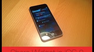 How to Get a Notification Center Share Widget in iOS 8