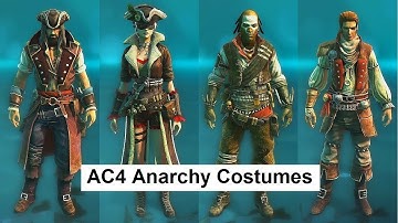AC4 Multiplayer Anarchy Costumes Huntsman Puppeteer Duellist Navigator Shaman Siren Lady Black