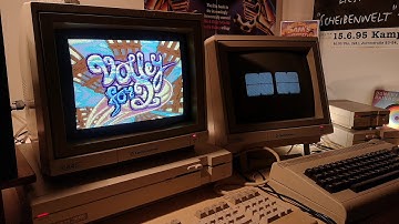 Volley For Two: Booting new C128 dual screen game from 1581 floppy disk