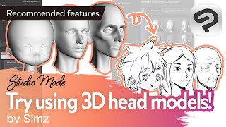 Adjust 3D head models to draw various faces! by Simz | Clip Studio Paint Recommended Feature Adjust 3D head models to draw various faces! by Simz | Clip Studio Paint Recommended Feature