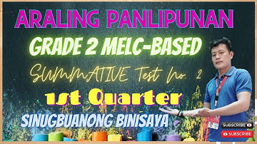 ARALING PANLIPUNAN 2/ MELC-BASED SUMMATIVE TEST NO. 2 / FIRST QUARTER/ SINUGBUANONG BINISAYA