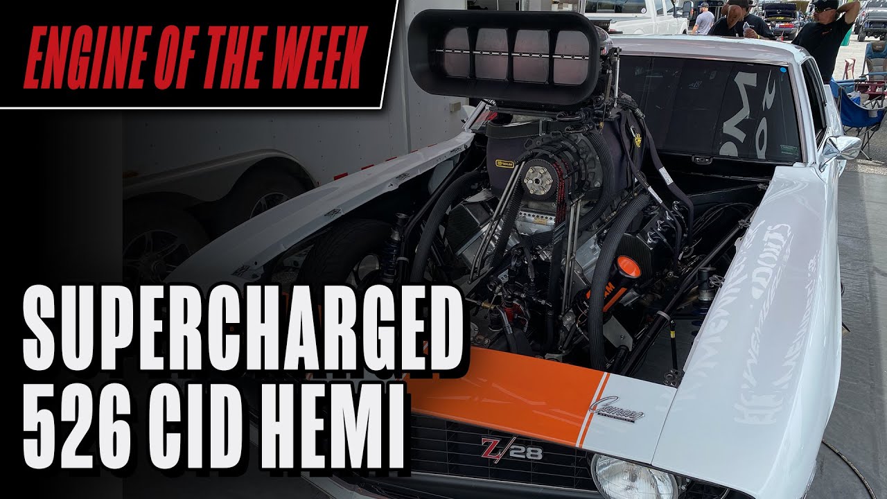 Supercharged 526 cid Hemi Engine - YouTube